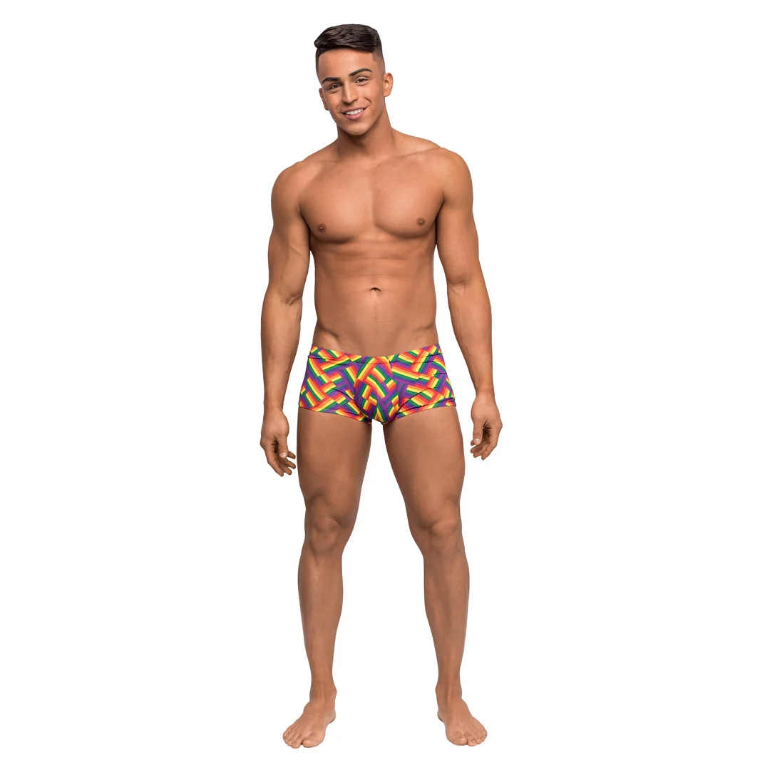 Slip da uomo, intimo sexy maschile con stampa Pride e pouch – Male Power - immagine 3