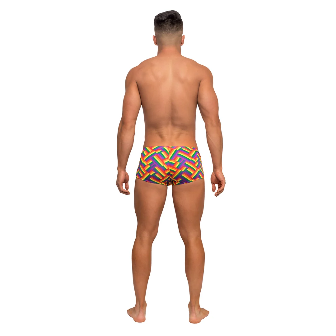Slip da uomo, intimo sexy maschile con stampa Pride e pouch – Male Power - immagine 4