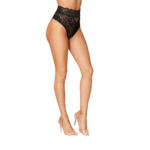 Slip Dreamgirl in pizzo a vita alta rosa - immagine 8