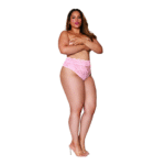 Slip Dreamgirl in pizzo a vita alta rosa - immagine 18
