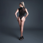 Body Femme Fatale con profondo scollo a V