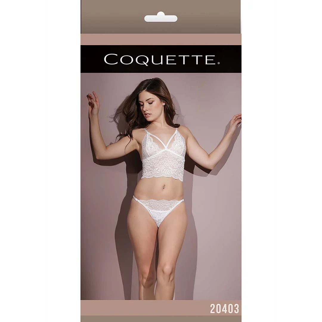 Bralette Coquette e slip con apertura inguinale - immagine 1
