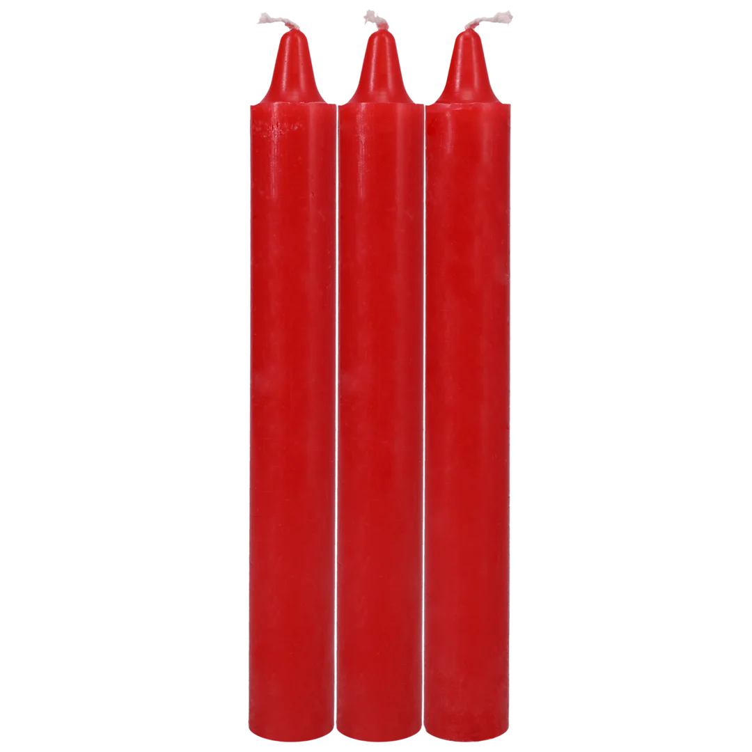 Candele giapponesi colanti, rosse, calde e sicure sulla pelle, sensazioni da gocce, unisex, Doc Johnson, 3 pezzi - immagine 2