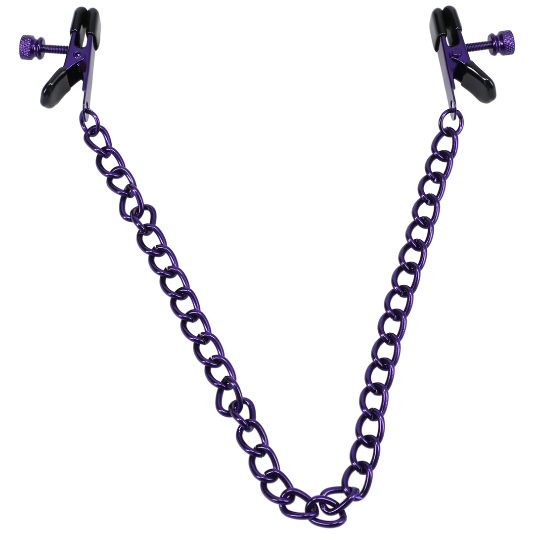 Pinze BDSM per capezzoli con presa regolabile – Pinze per capezzoli – Viola - immagine 2