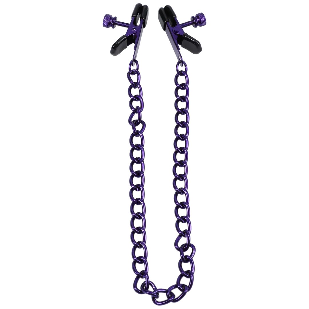 Pinze BDSM per capezzoli con presa regolabile – Pinze per capezzoli – Viola - immagine 4