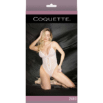 Teddy sgambato con mesh a rombi e dettaglio a fiocco per look curvy · Coquette - immagine 6