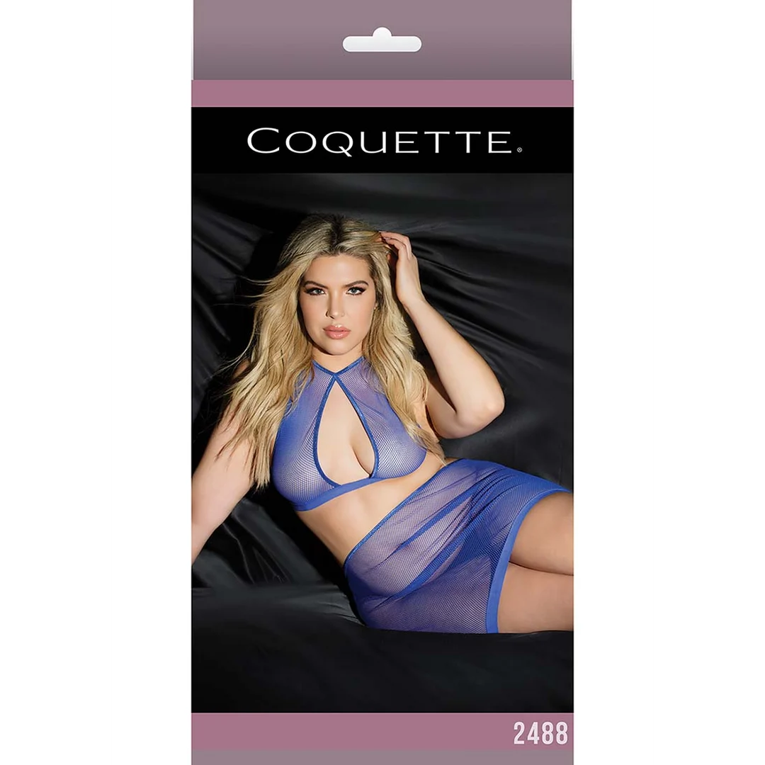 2488BLU-OSX-2 Lingerie Coquette con stampa leopardata - immagine 1