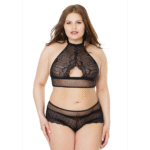 Top halter e shorts booty in rete Coquette - immagine 7