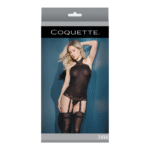 Top halter trasparente Coquette con calze integrate