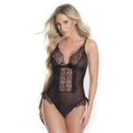 Sexy teddy plus size con cavallo scoperto e dettagli in pizzo per valorizzare le curve – LIN - immagine 5