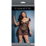 Babydoll in pizzo plus size con dettagli rosa e fiocco per look curvy – SexyPlus