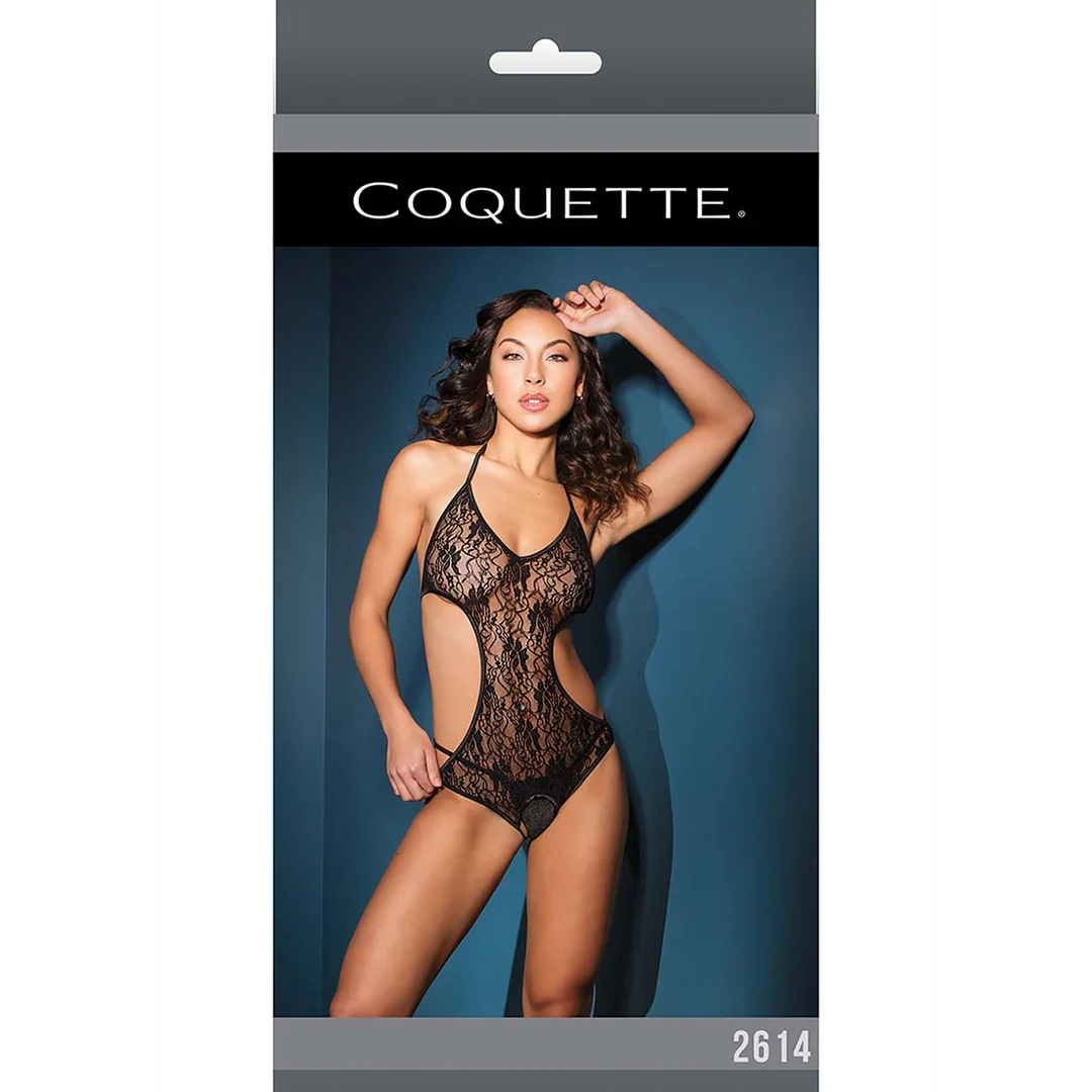 Teddy in pizzo con collo all'americana e cavallo aperto per un look seducente – LIN - immagine 1