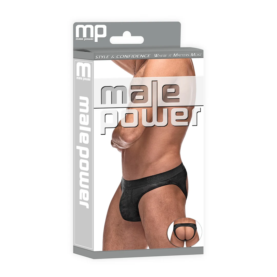 300263BKLX-2 Jockstrap da uomo sexy e confortevole con retro aperto – Male Power - immagine 1