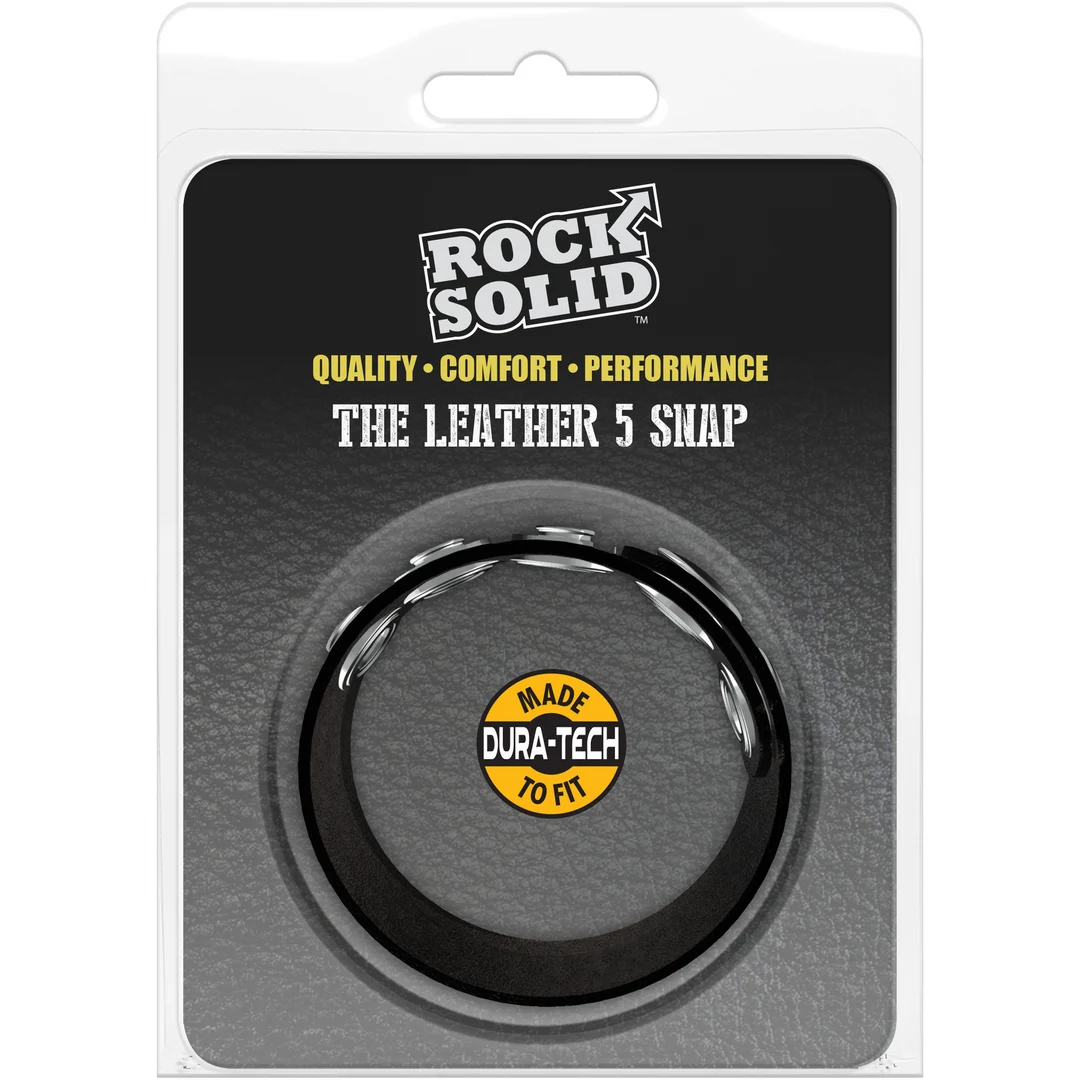 3700-10-CD-2 Doc Johnson The Leather 5 Snap anello fallico - immagine 1