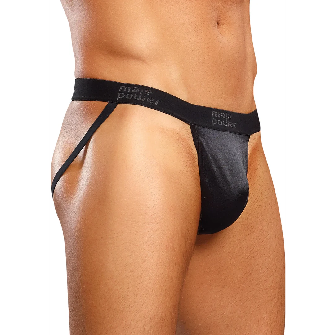 Jockstrap con finitura satinata ed elastico morbido in vita per sentirti sicuro di te – Male Power - immagine 6