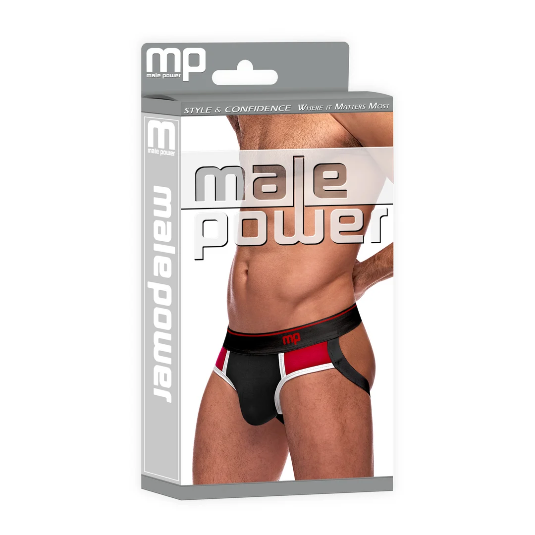 395265BRLX-2 Jockstrap da uomo dal gusto sportivo rétro per una silhouette definita – Male Power - immagine 1