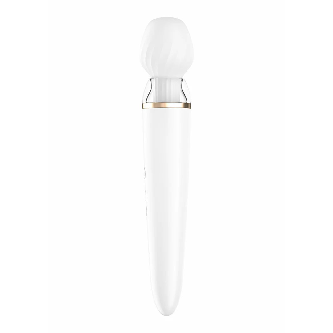 Vibratore wand Satisfyer controllato tramite app con accessori intercambiabili Satisfyer, bianco - immagine 5