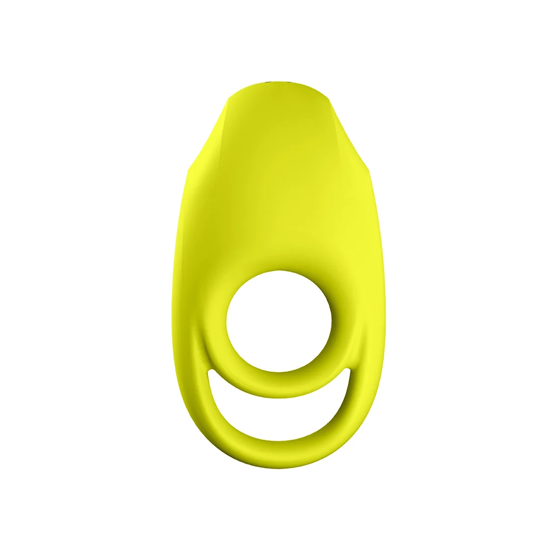 Anello fallico vibrante con stimolatore clitorideo – Spectaculaire – Anello fallico vibrante a doppia fascia – Verde neon - immagine 2