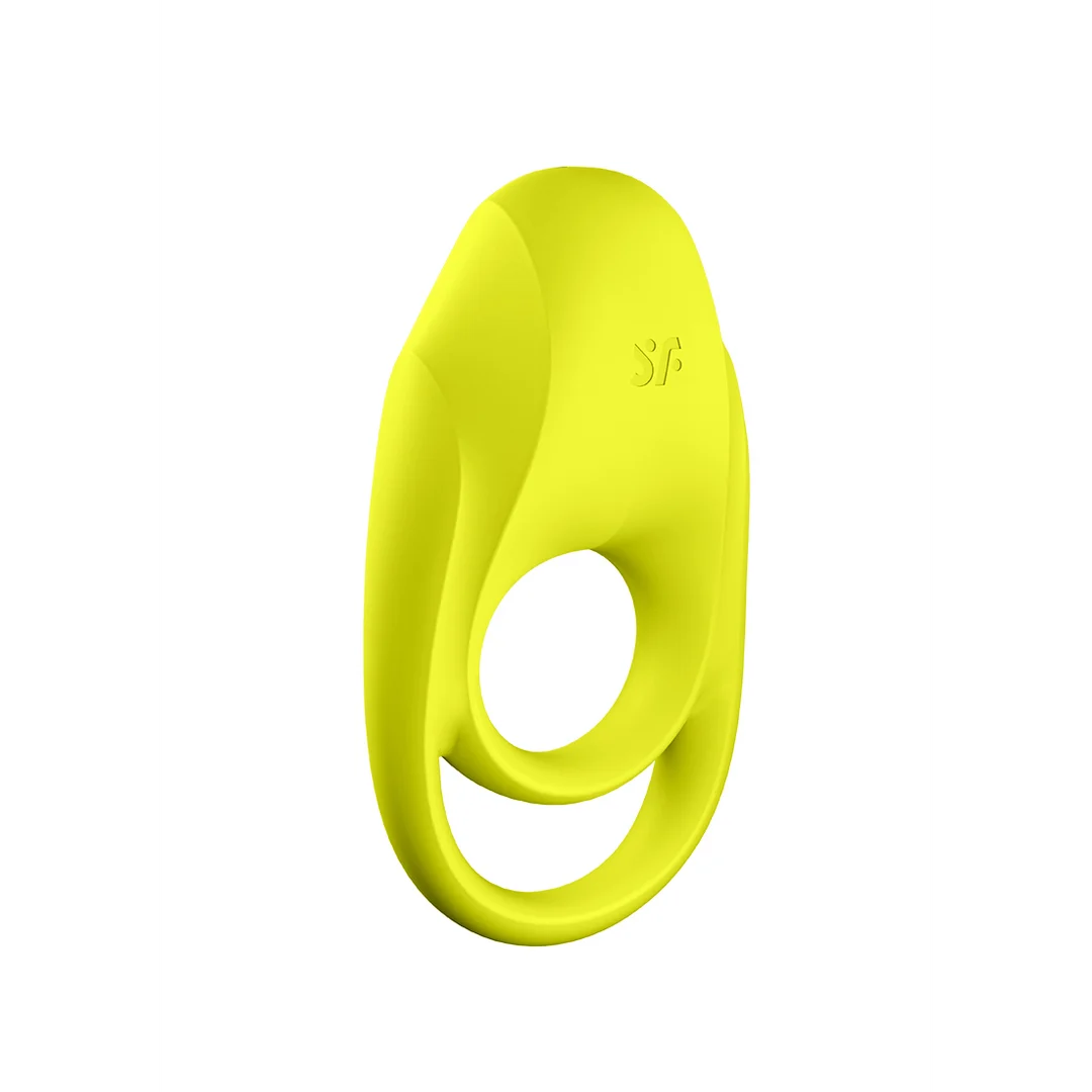 Anello fallico vibrante con stimolatore clitorideo – Spectaculaire – Anello fallico vibrante a doppia fascia – Verde neon - immagine 4