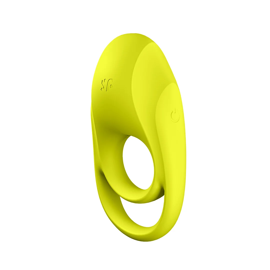 Anello fallico vibrante con stimolatore clitorideo – Spectaculaire – Anello fallico vibrante a doppia fascia – Verde neon - immagine 5