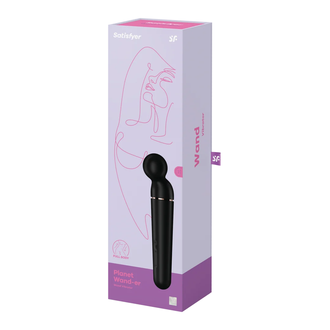 4018553-2 Satisfyer wand vibrator, 10 programmi e 6 livelli di intensità, Satisfyer nero e oro rosa - immagine 1