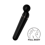 Satisfyer wand vibrator, 10 programmi e 6 livelli di intensità, Satisfyer nero e oro rosa - immagine 2