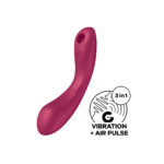 Satisfyer vibratore doppio con Air Pulse, rosso - immagine 5