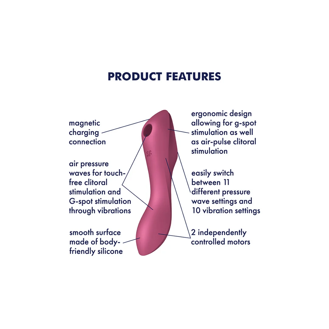 Vibratore per il punto G Satisfyer con 11 intensità delle onde d’aria – Curvy Trinity 3 - immagine 3