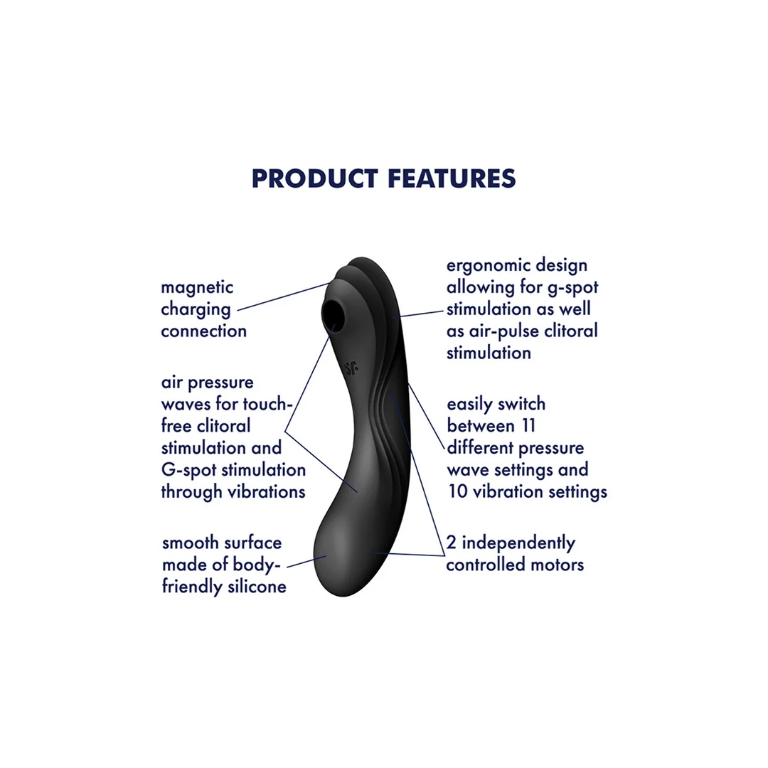 Satisfyer Curvy Trinity 4, vibratore per il punto G con 11 onde di impulsi d'aria - immagine 3