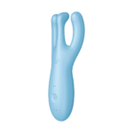 Vibratore da appoggio Satisfyer Threesome 4Plus blu con app - immagine 3