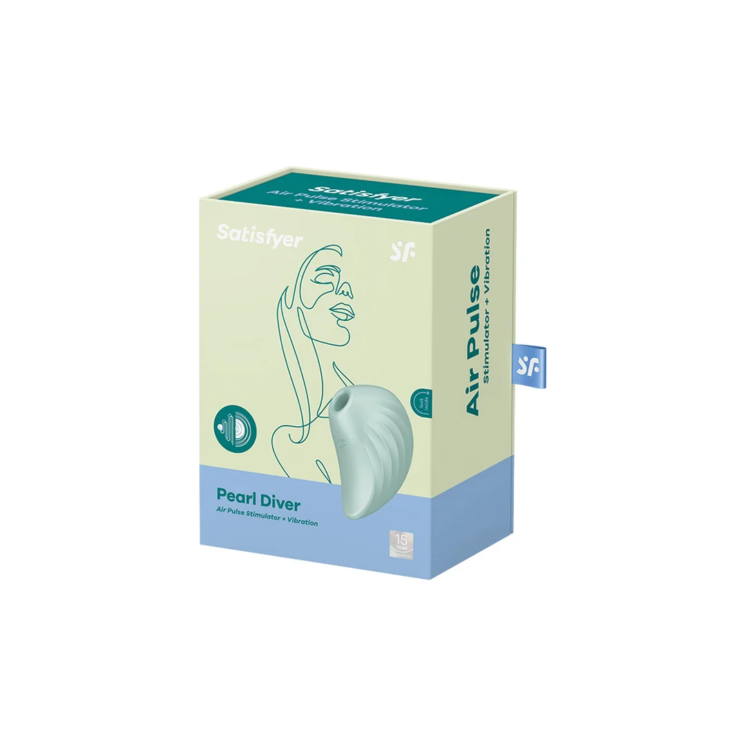Satisfyer vibratore per il clitoride con 11 modalità a onde di pressione, menta - immagine 1