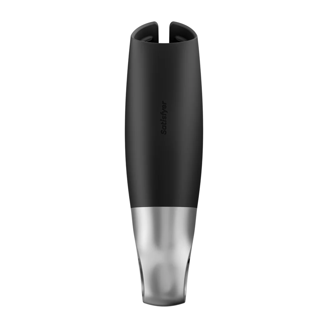 Masturbatore vibrante con anello da impugnare, nero - immagine 4