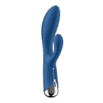 Vibratore rabbit Satisfyer: testa rotante e vibrazioni potenti, blu - immagine 3