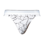 Tanga Male Power con stampa marmorizzata bianca - immagine 2