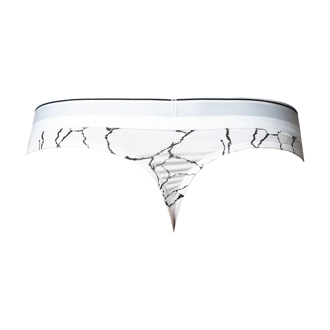 Tanga Male Power con stampa marmorizzata bianca - immagine 3