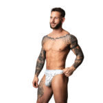 Tanga Male Power con stampa marmorizzata bianca - immagine 8