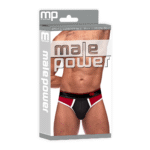 Male Power Panel Thong L/XL nero e rosso - immagine 13