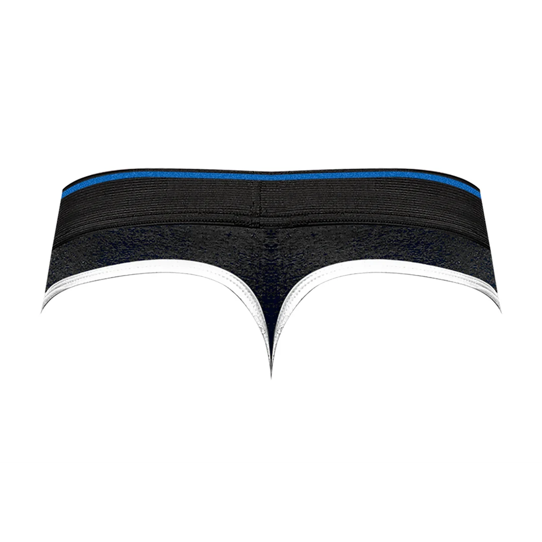 Male Power Panel Thong L/XL nero e rosso - immagine 11