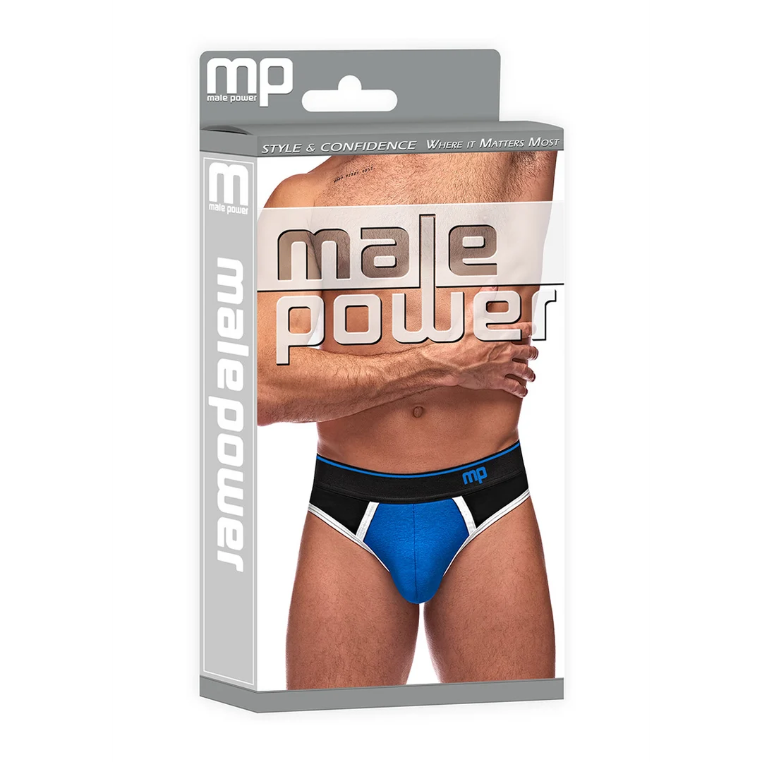 Male Power Panel Thong L/XL nero e rosso - immagine 7