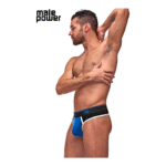 Male Power Panel Thong L/XL nero e rosso - immagine 8
