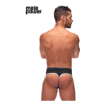 Male Power Panel Thong L/XL nero e rosso - immagine 9