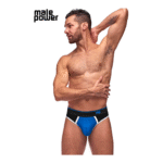 Male Power Panel Thong L/XL nero e rosso - immagine 12
