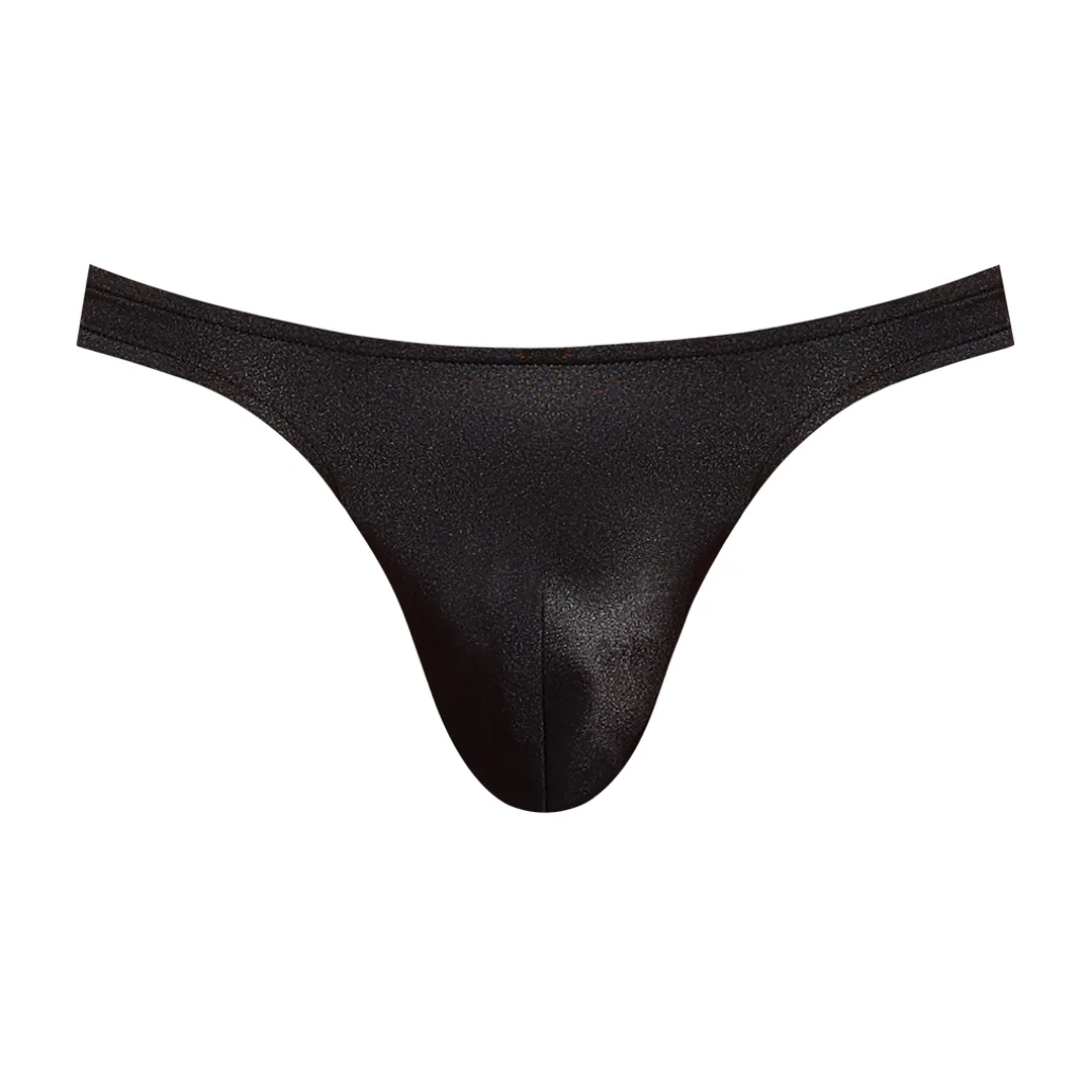 Male Power Satin Spandex perizoma bong nero - immagine 4