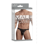 Male Power Satin Spandex perizoma bong nero - immagine 7