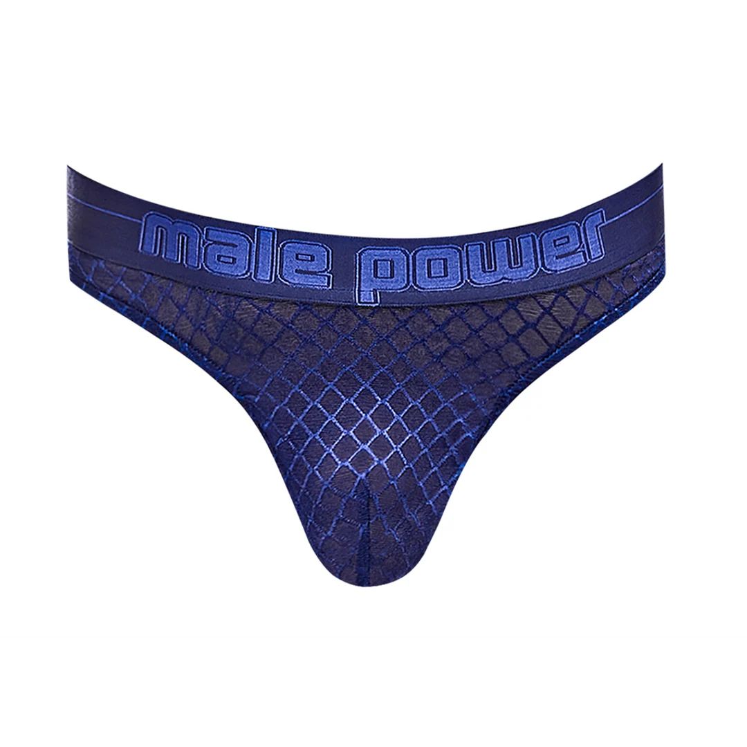 Perizoma da uomo con comodo retro a T ed elastico in vita bicolore | Male Power - immagine 4