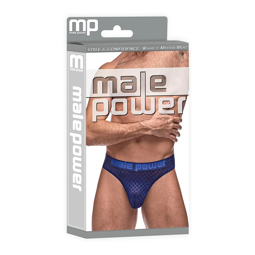 Perizoma da uomo con comodo retro a T ed elastico in vita bicolore | Male Power - immagine 1