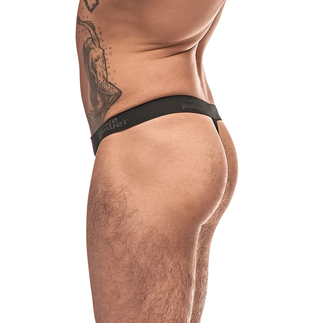 448258BKLX-5 Perizoma da uomo con pouch rip off per un look giocoso – Male Power - immagine 1