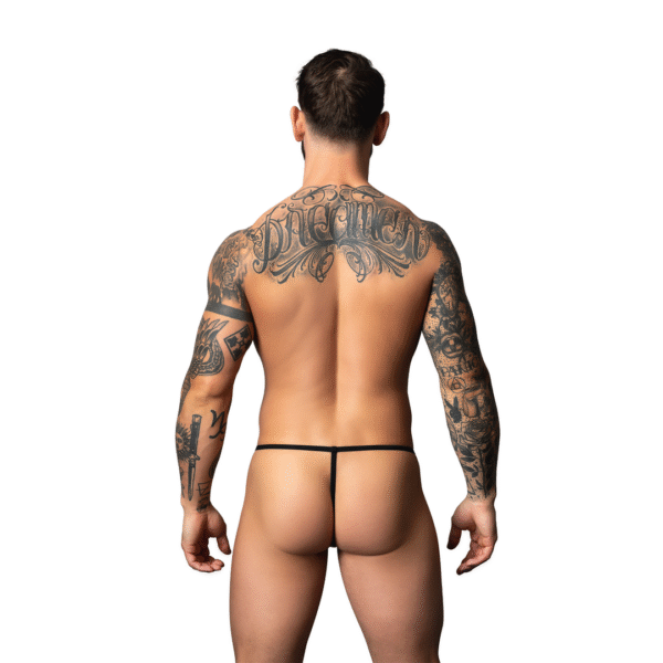 Perizoma G string Male Power nero effetto bagnato