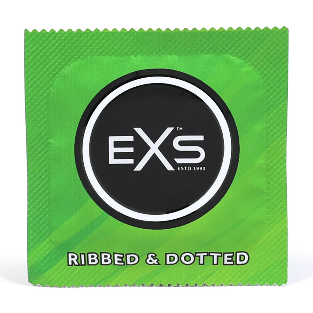 Preservativi EXS Ribbed and Dotted, 48 pezzi