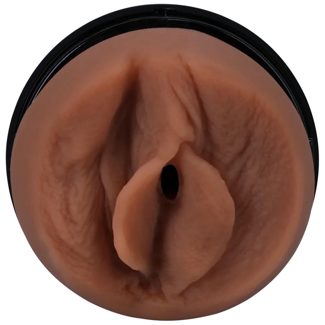 Masturbatore vaginale con texture realistica, color caramello - immagine 5